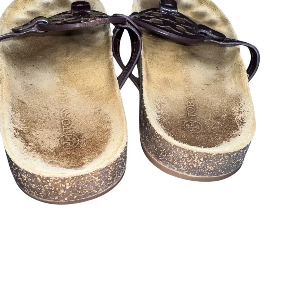 Tory Burch Dark Brown Thong Sandals 38